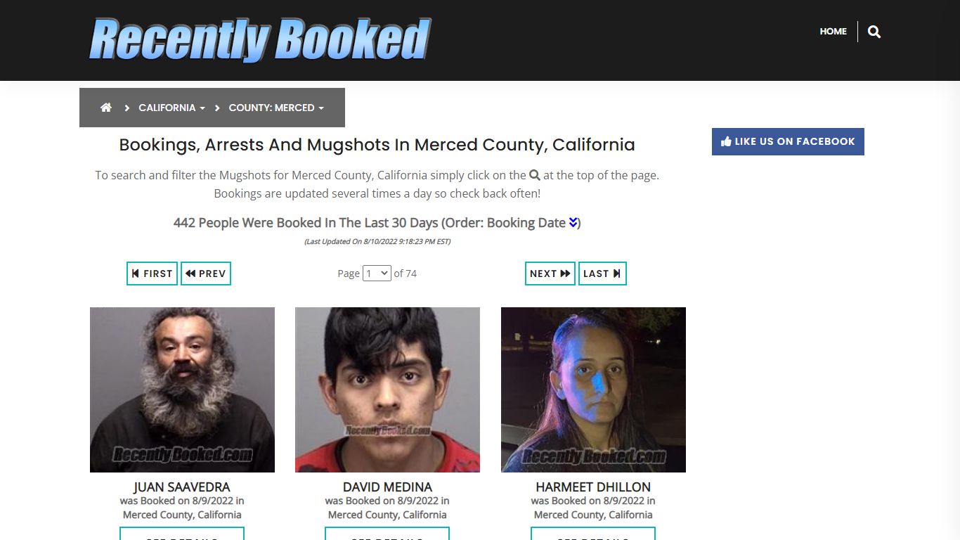 Recent bookings, Arrests, Mugshots in Merced County ...